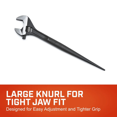 Adjustable 16 Inch Black Oxide Construction Wrench For Tight Spaces With Wide Mouth And Beefy Grip Workhorse For Home Improvement Projects And Everyday Heavy Duty Tasks AT215SPUD