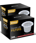 Two boxes of Disposable Coffee Filters 600 Count for Keurig Single Serve Pods Fits All K Cup Models 1.5 Inch Depth Ideal for Reusable or Disposable Cups and Easy Cleanup