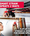 Man using Pro Grade Garage Door Lubricant Twin Pack With Smart Straw Sprays 2 Ways 11 Oz Each No More Squeaks Smooth Operation Prevents Rust on garage door
