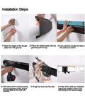 Installation steps for Top Shelf Heavy Duty Metal Garage Wall Mount Tool Organizer With Adjustable Hooks For Ladders Power Tools Garden Gear And Game Changer Storage Rack Pro.
