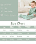 Cozy Cotton Baby Sleep Sack 6 To 12 Months 0.5 Tog Long Sleeve Wearable Blanket With Mittens 2 Pack, child in green dinosaur design