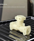 Thermoblock Connector Kit For Coffee Machine With Tube Seal Clamp Rings And Fluid Connection Replacement Parts Made From Plastic That Withstand High Temperature No Tools Needed For Quick Install Improves Current Transmission And Machine Efficiency, T-type connector on coffee tray