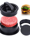 3 In 1 Hamburger Press With Nonstick Patty Mold For Stuffed Burgers Sliders And Veggie And Beef Patties Includes 100 Pcs Patty Papers