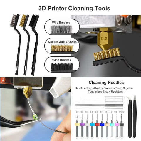 Goes Hard 82 Piece 3D Printer Tool Kit With Rugged Carry Case For Nozzle Sweeping Print Removal And No Sweat Daily Repairs Brushes Needles Cutter