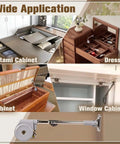 Two Pack Soft Close Hinges for Toy Boxes Zinc Alloy Lid Support Kit wide application in various cabinets