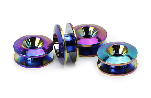 Universal Quick Release Fastener Kit With Neo Chrome Finish For Bumpers, Trunks, Fenders And Hatches, Fits Most Cars