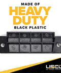 E Track End Caps 4 Pack For Horizontal E Track Rails Durable Black Plastic End Protector Caps, 4.89 x 1.26 in