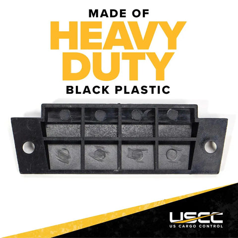 E Track End Caps 4 Pack For Horizontal E Track Rails Durable Black Plastic End Protector Caps, 4.89 x 1.26 in
