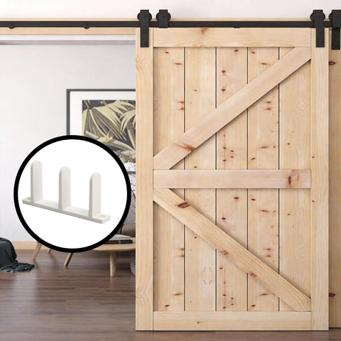 Sliding Closet Door Floor Guide Set White Bottom Track Guides For Stable Door Sliders With Floor Mount Or Adhesive Pad Installations