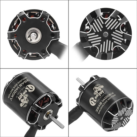 High Torque 3548 1400KV Brushless Outrunner Motor With AM32 80A ESC For 1 By 10 Scale RC Crawler Upgrade shown in detail