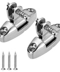 Boat Bimini Top Swivel Deck Hinge With Removable Pin, 180 Degree Adjustable, Solid 316 Stainless Steel Marine Hardware, 2 Pieces