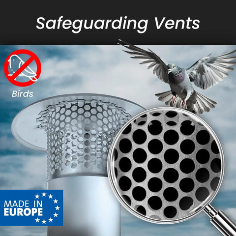6 Inch Round Roof Rain Cap For HVAC Venting Galvanized Steel All Weather Chimney Cap With Rubber Gasket and bird protection feature