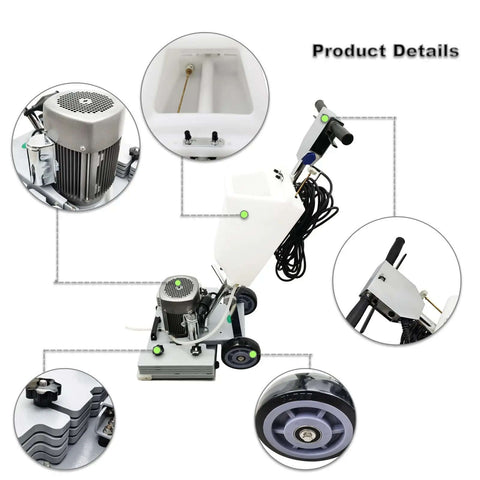Industrial Floor Scrubber Grinding Machine With 3.43 Gal Capacity, 2834 RPM Polisher With 1500W Pure Copper Motor, 20x14.2 In Brush Disk
