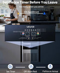 Rock Solid Commercial Ice Maker, Drip Free Self Cleaning LED Interface displaying timer settings in a bar kitchen.