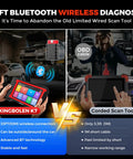 Comparison of KINGBOLEN K7 wireless and corded scan tools with Bidirectional OBD2 Scanner With Bluetooth Pro Grade Performance.