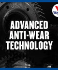 Gears with text 'Advanced Anti-Wear Technology' and Valvoline logo. ATF 4 Full Synthetic Automatic Transmission Fluid 1 Quart Built For Chrysler Dodge Ram And Stellantis Vehicles With Advanced Seal Conditioning To Stop Leaks Cut Wear And Foaming Fight Oxidation And Keep Shifts Smooth.