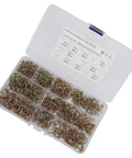 Ultimate 65 Manganese Steel Spring Clips And Hose Clamp Assortment Kit With 345 Pieces In 9 Sizes Perfect For Fixing Fuel Lines On Atvs Motorcycles And Snocyclers That Need A Solid Grip Without Breaking The Bank, 345-piece organizer box