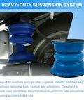 Heavy Duty Front Suspension Helper Springs For 2008 To 2021 Ford F-53 Chassis Upgrade shown installed and displayed separately
