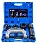 Heavy Duty Ball Joint Press Kit With U Joint Removal Tool And 4WD Adapters For Most 2WD And 4WD Cars And Light Trucks Built From Solid Carbon Steel With Anti Rust Finish in blue case