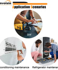 DIY and maintenance uses of Ratchet Flaring Tool 1/4 to 3/4 Inch Copper Flare Kit for HVAC and refrigeration depicted.