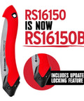 Razor Tooth 10 Inch Folding Pruning Saw With Curved Steel Blade And Ergonomic Non Slip Handle Lock Back, model RS16150B