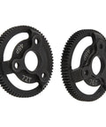 Beefed Up Hardened Steel CNC Machined Spur Gear Set for Traxxas 2WD Slash Drag Slash Bandit Upgrade Parts 72T And 76T 48P Black Anodized Rust Resistant Easy Install