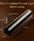 Battery Operated Picture Light With Wireless Remote Control Dimmable Art Light For Wall Or Frame 7.75 Inch dimensions