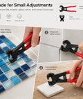 8 Inch Tile Nippers Heavy Duty Glass Mosaic Cutter Pliers With Ergonomic Handle Your Go To Tool For Ceramic Tile Porcelain Mirror Stained Glass And Mosaic Cuts End Nipper Tools For DIY Projects, cutting mosaic tiles
