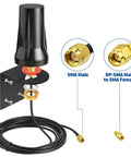 Outdoor 4G LTE Antenna With Wall Mount Waterproof SMA Male Connector Omnidirectional 5dBi Gain For Verizon AT T Mobile Sprint