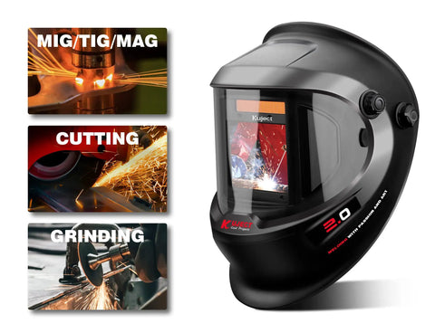 Auto Darkening Welding Helmet With Gloves, Solar Or Battery Powered Hood With Side Views, True Color Vision For MMA TIG MIG ARC Welder Mask, Durable, Comfortable Fit, Great For DIY Or Pro Welders In The Shop