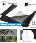 Adhesive Magnetic Sheets 8.5x11 Letter Size Pack Of 8 Self Stick Magnet Sheets for DIY with over 300 Gauss magnetic strength demo
