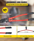 24 Inch Heavy Duty Hand Swager Crimper Tool With Five Dies From One Sixteenth To Three Sixteenths, ergonomic long handle