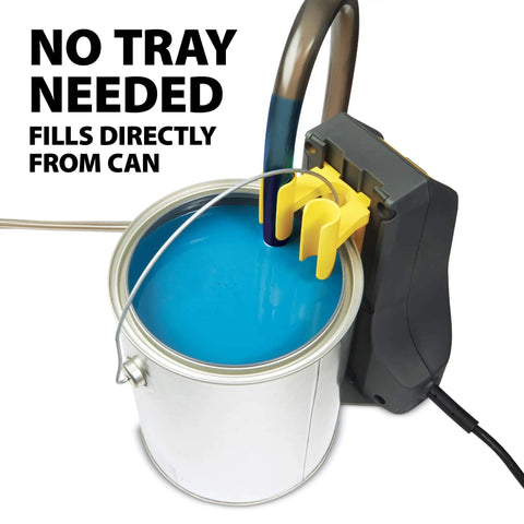 Smart Sidekick Workhorse Power Paint Roller Direct Feed System pulls paint from a 1 gallon bucket for drip-free nonstop painting