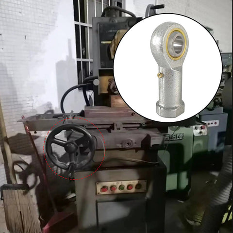 Female Rod End Bearing One Half Inch Bore And One Half By Twenty Right Hand Thread Self Lubricating Beefy Rod End Bearings Two Pack For Smooth Flexible Motion In Mechanical Linkages on milling machine handwheel
