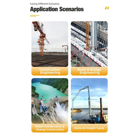Concrete Placement Boom With Hydraulic System For Bridge Deck Pouring And Road Construction, Industrial Slabs, Warehouse Projects, And Civil Engineering Works, Heavy Duty Beefed Up Concrete Conveying Rig For Your Worksite. Application scenarios for construction engineering and bridges