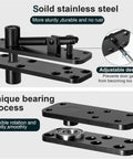 Heavy Duty 360 Degree Pivot Hidden Door Hinge With Thickened Solid Stainless Steel Construction And 570 Lb Load Capacity