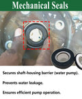 Honda 781238 Mechanical Seal Replacement For 2 Inch And 3 Inch Gas Semi Trash Water Pumps Easy Install Beefed Up For Champion Predator Generac Pulsar WB20XT3 WB30XT3 WH20XTAF, black and white seal