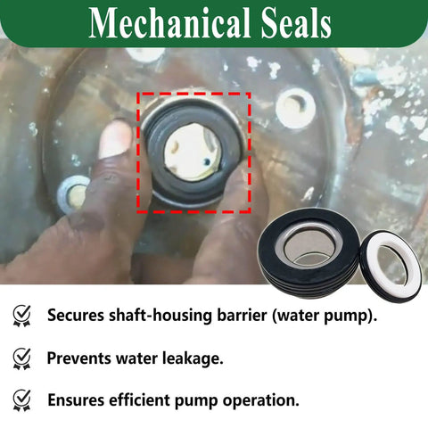 Honda 781238 Mechanical Seal Replacement For 2 Inch And 3 Inch Gas Semi Trash Water Pumps Easy Install Beefed Up For Champion Predator Generac Pulsar WB20XT3 WB30XT3 WH20XTAF, black and white seal
