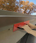12 Inch 16 Gauge Steel Sheet Metal Folding Tool With Grips For Standing Seam Roofing Panels Drip Edge Bender in use on a roof