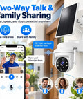 Hassle Free Wireless Solar Security Camera For Yard And Driveway With Smooth 3Mp Hd Clarity and Two Way Talk in use with smartphone.