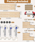 Slick Adjustable Juice Groove Router Jig With 8 Spacers And Four 1/4 Inch Shank Bits components diagram showing package contents.