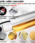 Aluminum Alloy Cable Raceway Concealer Self Adhesive Floor Cord Cover for Factory and Workshop Wiring Management, visible cuttable design