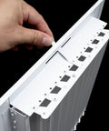 Adjusting the Beefy Steel Adjustable Air Register Grille For 14x8 Duct Opening White Sidewall And Ceiling Vent Cover with hand
