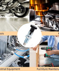 Pair Of M12 Push Fit Ball Nose Spring Plungers Carbon Steel Self Locking Locate Pins in industrial equipment setup.