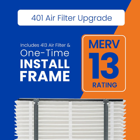 Upgrade Kit For 2140 And 2400 Space-Gard Whole-House Air Purifiers With Rail System And MERV 13 Performance Replacing 401 Filter