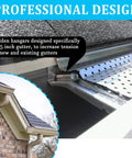 Close-up of 5 Inch Gutter Hangers With Pre Inserted Quick Screw Clips for K-Style Aluminum Gutters, installed on roof
