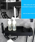 MXJIAYDNX Rain Shower System Black Shower Faucet Set Brass Shower Combo Set with shelf for toiletries and shower accessories.