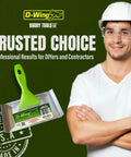 Bi Directional D Wing Drywall Corner Trowel Seven And A Half Inch Stainless Steel Blade With Polymer Handle For Inside Corners