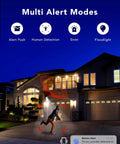 2K Wired Security Camera For Indoor And Outdoor Use With IP65 Weatherproof, Color Night Vision, alert modes illustration
