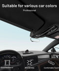 Hiksuky auto headliner fabric installed in car interior; foam-backed, black mesh, 97 in L × 60 in W.
